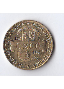 1996 Lire 200 Centenario dell'Accademia della Guardia di Finanza Conservazione Fior di Conio